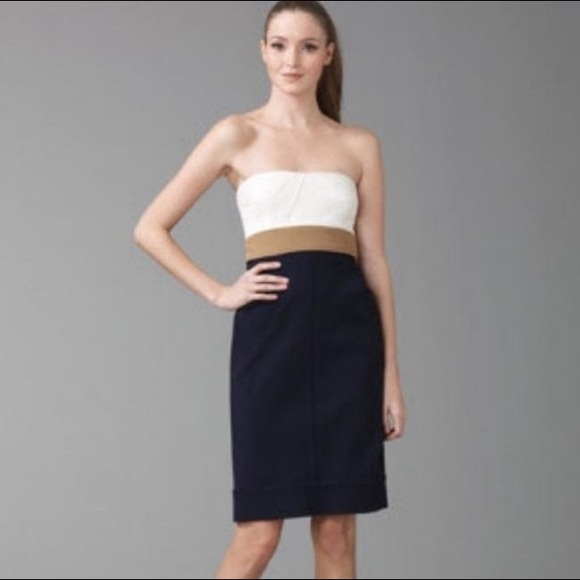 DVF NWT color block strapless dress - Picture 8 of 8